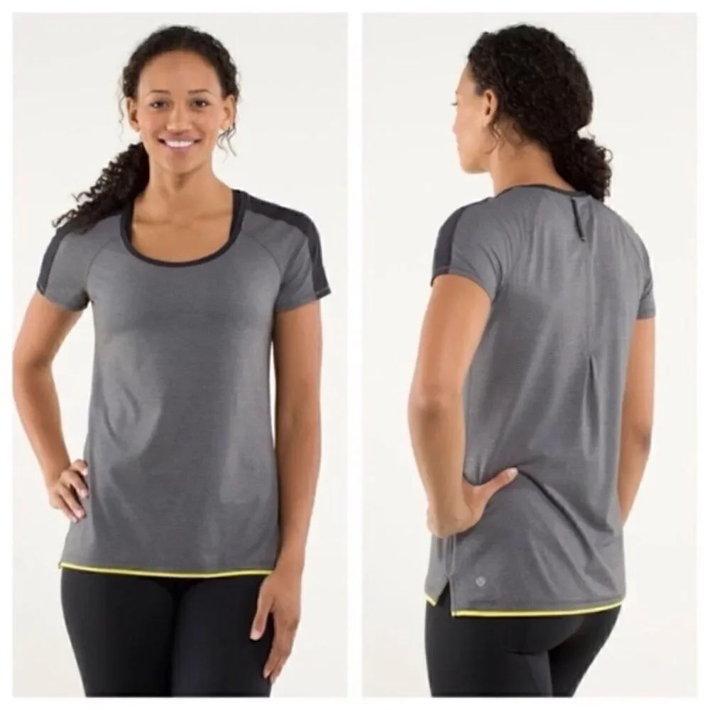 Lululemon Race Me Gray Tee